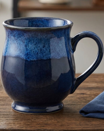 Fdgwm Reactive Glaze Coffee Mug 12 oz Midnight Blue - Lifestyle view